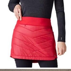 Smartwool NWT M Primaloft Red Mini Quilted Pencil Skirt